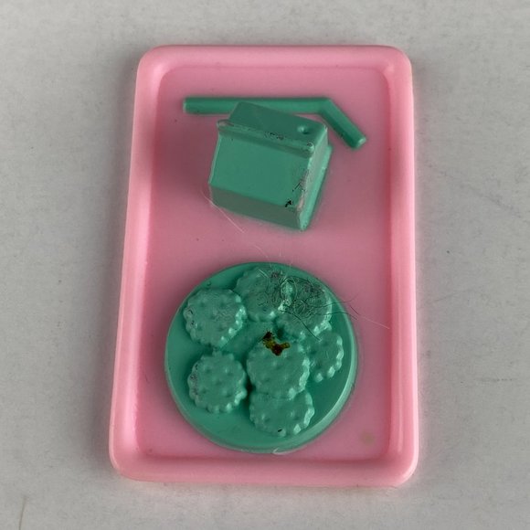 Barbie Pink Rectangular Food Meal Tray Kids Toy Playset Accessory - Picture 5 of 6